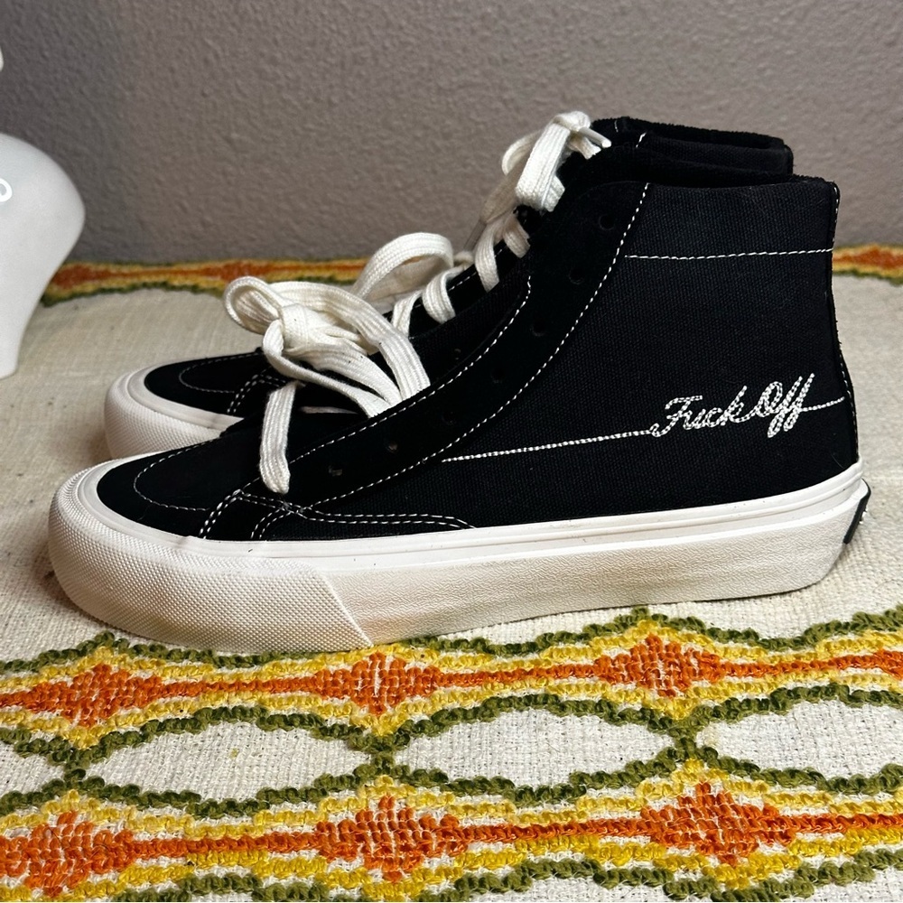 Straye F Off high top black suede sneakers sz 5​